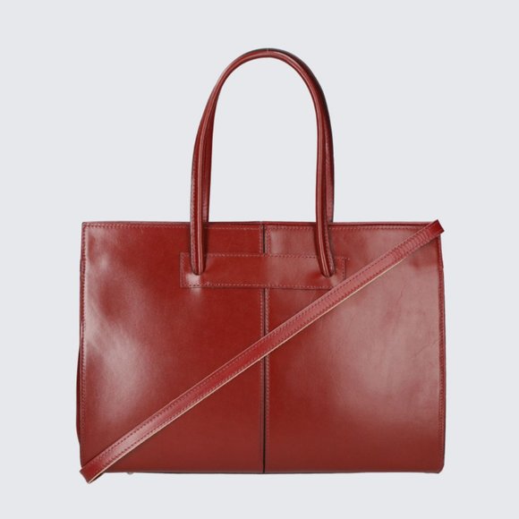 Italian Artisan Womens Luxury Tote Handbag In Genuine Cowhide Leather Made In It - Picture 1 of 16